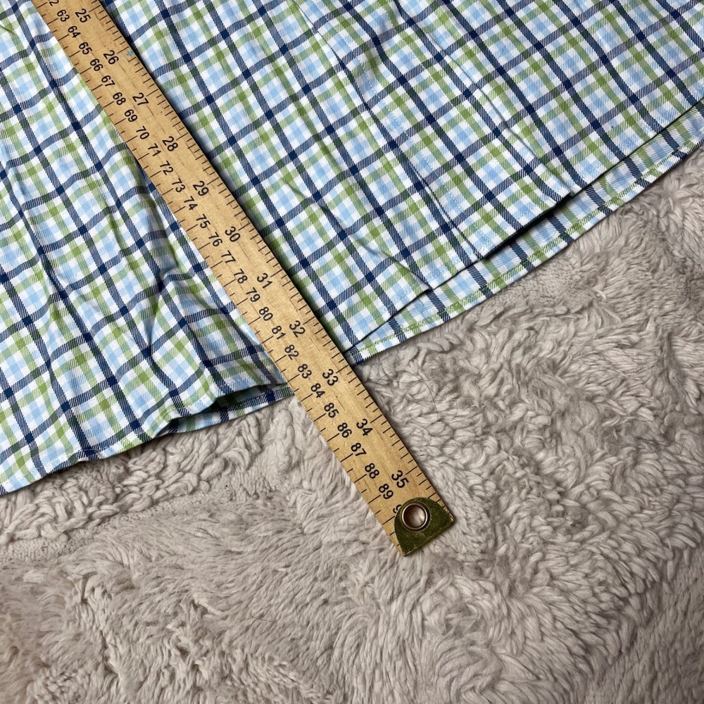 Fairway & Greene Mens Compton Check Bandon Dunes Golf Shirt XL Blue Green NEW - Picture 9 of 10
